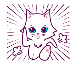 cute cat small snow sticker #2279537