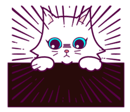 cute cat small snow sticker #2279539