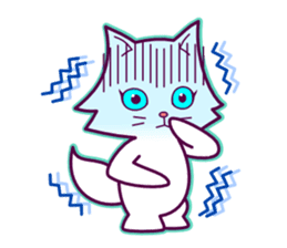 cute cat small snow sticker #2279541