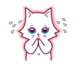 cute cat small snow sticker #2279542