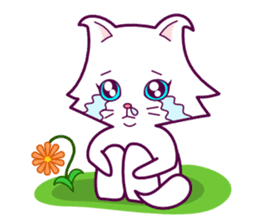 cute cat small snow sticker #2279543