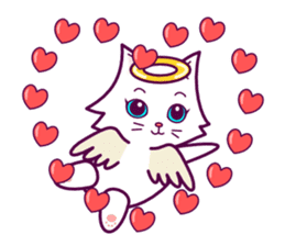 cute cat small snow sticker #2279544