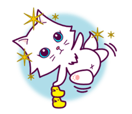 cute cat small snow sticker #2279546