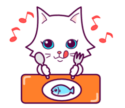 cute cat small snow sticker #2279547