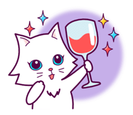 cute cat small snow sticker #2279548