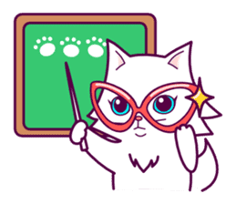 cute cat small snow sticker #2279549