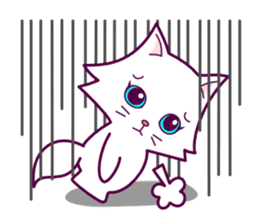 cute cat small snow sticker #2279550