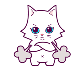 cute cat small snow sticker #2279551