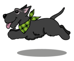 Entertaining friends, Scottish Terrier. sticker #2280999