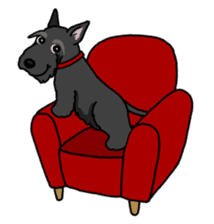 Entertaining friends, Scottish Terrier. sticker #2281001