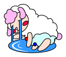 Unrestrained everyday of sheep's sticker #2281289