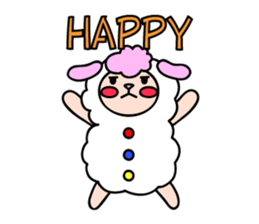 Unrestrained everyday of sheep's sticker #2281307