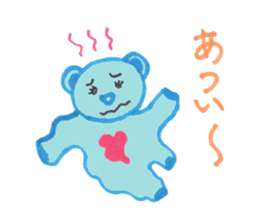Blue bear kid sticker #2281942