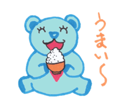 Blue bear kid sticker #2281944
