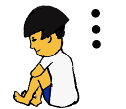 Japanese girl  bobbed hair "U-tatan" sticker #2283472