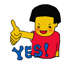 Japanese girl  bobbed hair "U-tatan" sticker #2283476