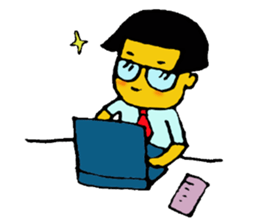 Japanese girl  bobbed hair "U-tatan" sticker #2283488