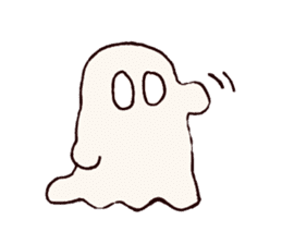 shy ghost sticker #2284152
