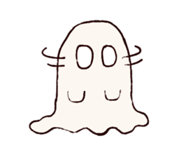 shy ghost sticker #2284154