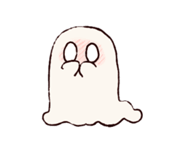 shy ghost sticker #2284161