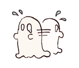 shy ghost sticker #2284170