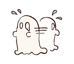 shy ghost sticker #2284170