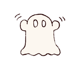 shy ghost sticker #2284180