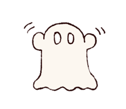 shy ghost sticker #2284180