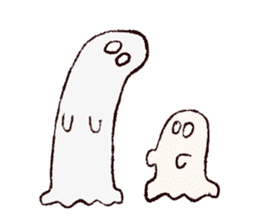 shy ghost sticker #2284181