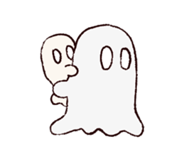 shy ghost sticker #2284185