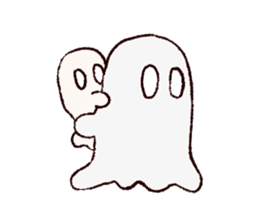 shy ghost sticker #2284185