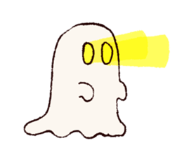 shy ghost sticker #2284189