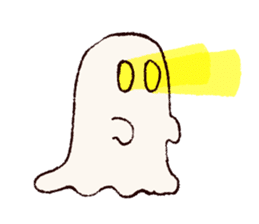 shy ghost sticker #2284189