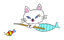 Yuki 's cat fish sticker #2284520