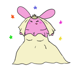 Rice cake rabbit and she sticker #2284691