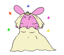 Rice cake rabbit and she sticker #2284691
