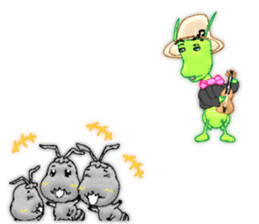 The Ant and the Grasshopper sticker #2285309