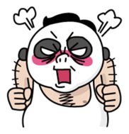 Old guy of the Clumsy panda face sticker #2287424
