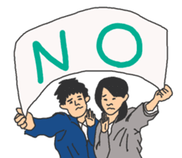 People to job hunting sticker #2287873