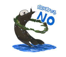 lazy sea-otters sticker #2288919