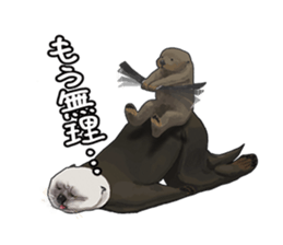 lazy sea-otters sticker #2288948