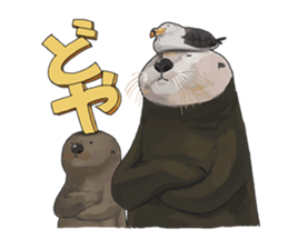 lazy sea-otters sticker #2288949