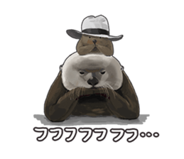 lazy sea-otters sticker #2288950