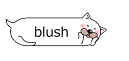 Cat with speech bubble 2 sticker #2289459