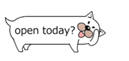 Cat with speech bubble 2 sticker #2289464