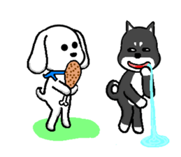 QQ dog and dog blankly sticker #2292509