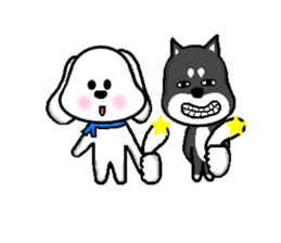 QQ dog and dog blankly sticker #2292511