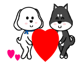 QQ dog and dog blankly sticker #2292530