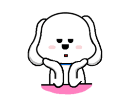 QQ dog and dog blankly sticker #2292540