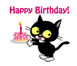 Communication of the cat / Greeting sticker #2293224